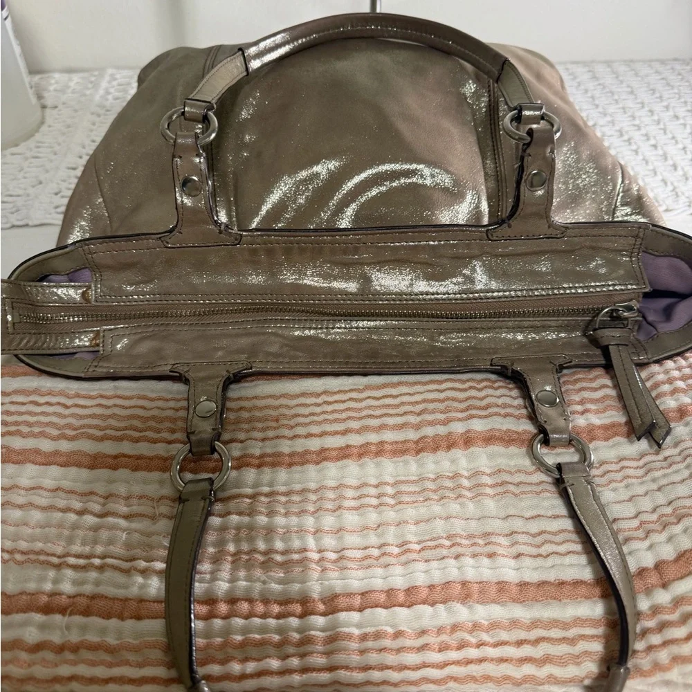 Coach Shimmering Tan Tote Bag - Picture 9 of 9